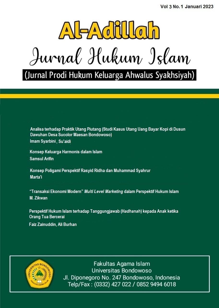 					View Vol. 3 No. 1 (2023): Penerapan Hukum Keluarga Islam
				